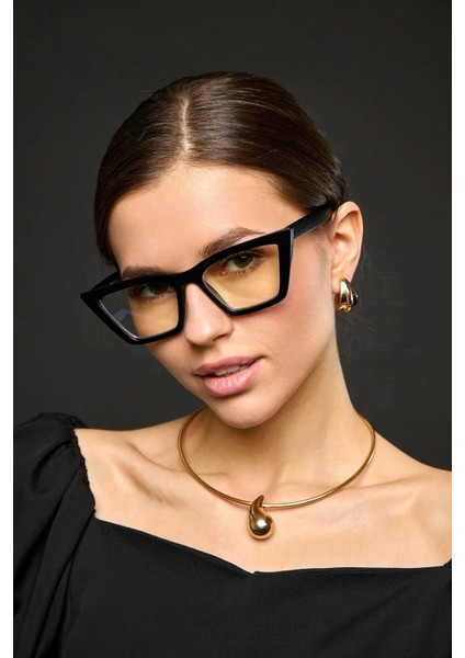 Cat Eye Kesim Popüler Kadın Mavi Işık Koruyucu Optik Uyumlu