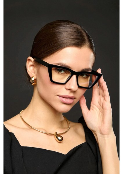 Cat Eye Kesim Popüler Kadın Mavi Işık Koruyucu Optik Uyumlu indirimleri