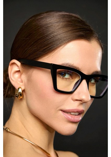 Cat Eye Kesim Popüler Kadın Mavi Işık Koruyucu Optik Uyumlu