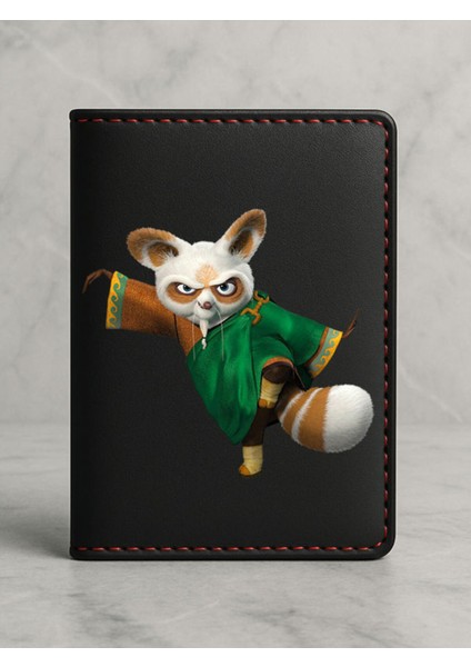 Ruhsat Koruyucu Baskılı Kart Bölmeli Siyah Vinlex Deri Ruhsat Kabı Kılıfı Shifudesen