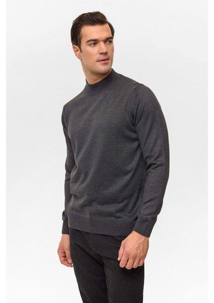 Yün Akrilik Yarım Balıkçı Yaka Antrasit Erkek Kazak TR2013700485 modelleri
