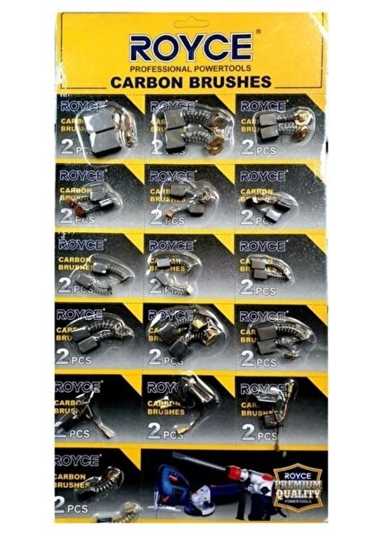 Royce 16 Parça Matkap Spiral Kırıcı Delici Kömür Seti