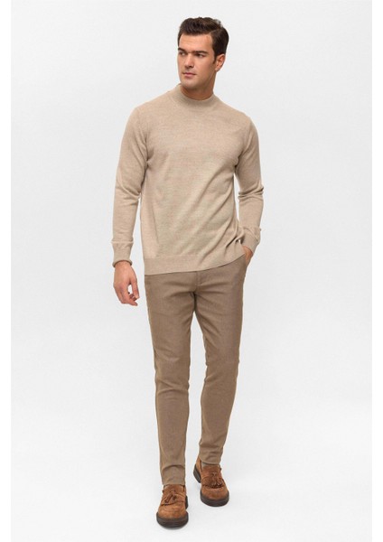 Yün Akrilik Yarım Balıkçı Yaka Bej Erkek Kazak TR2013700485 fiyatları