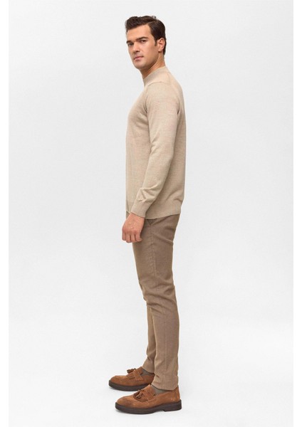 Yün Akrilik Yarım Balıkçı Yaka Bej Erkek Kazak TR2013700485 indirimleri