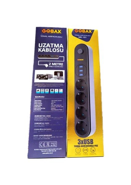 Termal Akım Korumalı Grup Priz ve 3’lü USB Şarj Aleti (5324) modelleri