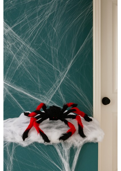 Halloween Örümcek Figür 50 Cm Siyah-Kırmızı fiyatları