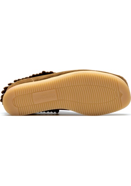 Süet Kahve Kadın Bot Wbwedge Fringe