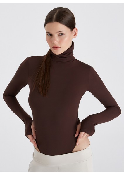 Koyu Kahve Kadın Bodysuıt BB56W230W001 fiyatları