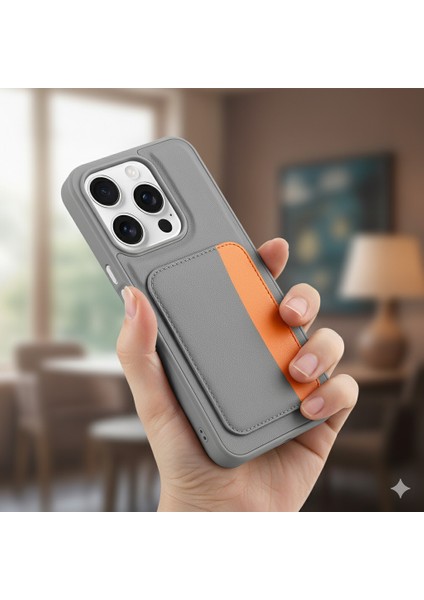 Xiaomi Redmi 15C Uyumlu Kılıf Çift Renkli Kartlıklı Deri Tasarımlı Cüzdan Kapak