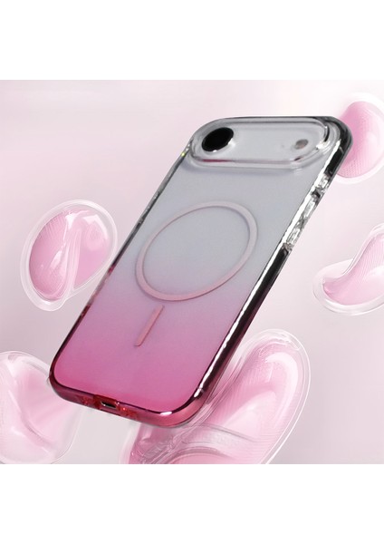 Iphone 17 Air Uyumlu Kılıf Renk Geçişli Magsafe Hızlı Şarj Destekli Ince Sert Pc Kapak