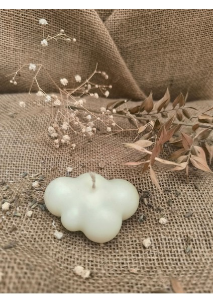 Bulut Desenli Dekoratif Mum, Tek Renk fiyatları