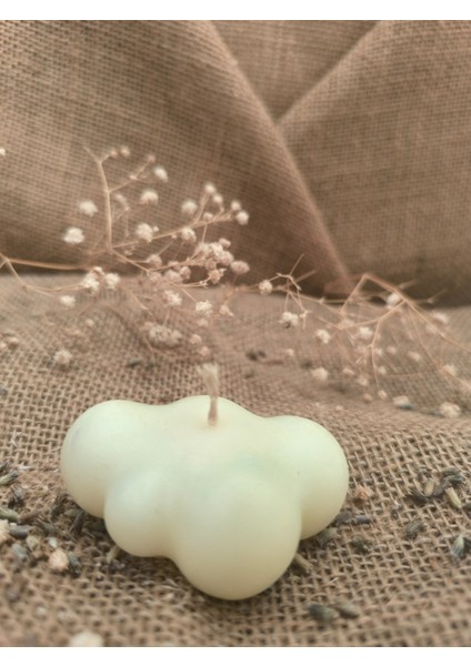 Bulut Desenli Dekoratif Mum, Tek Renk fırsatları