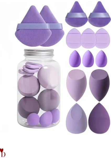 14 Parça Kavanoz Kutulu Makyaj Sünger Seti fiyatları