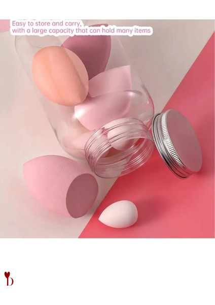 14 Parça Kavanoz Kutulu Makyaj Sünger Seti modelleri