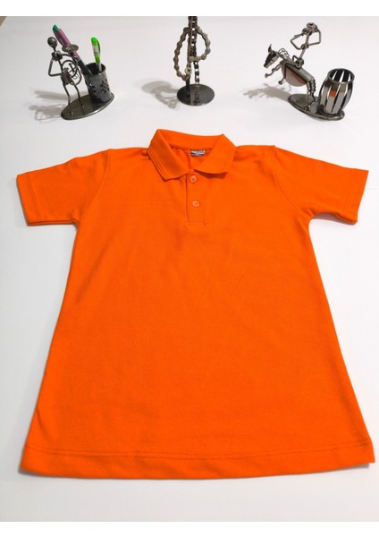 unisex Çocuk Genç Polo Yaka Kısa Kol Okul Günlük Tişört, Nefes Alabilen Kumaş fırsatları