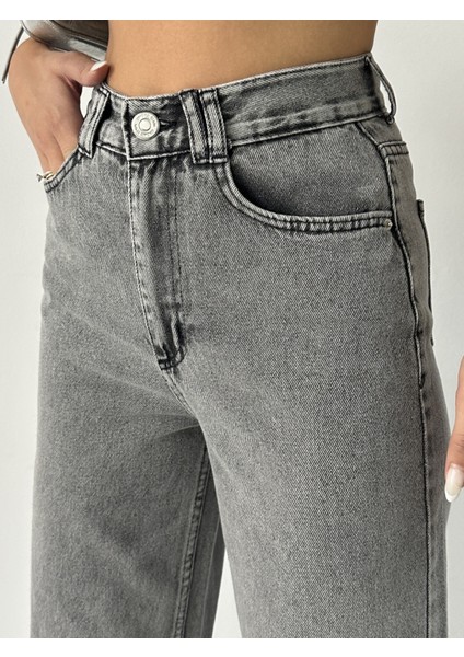 Kadın Çift Köprülü Paça Söküm Detaylı Kot Pantolon Jeans modelleri