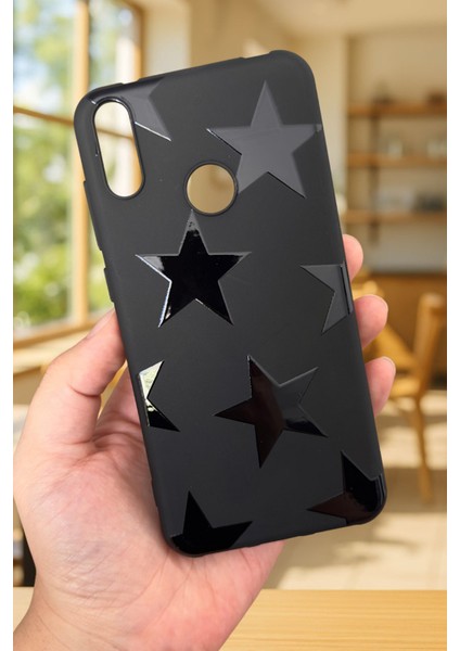 Huawei Y6 2019 Uyumlu Star Silikon Darbe Emici Klasik Korumalı Rubber Kılıf