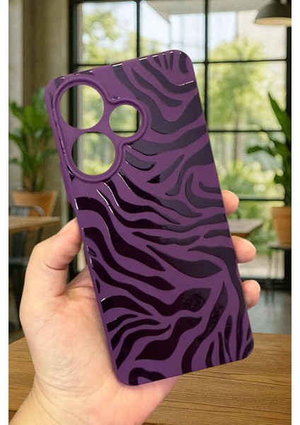 Xiaomi Redmi 13 4g Zebra Desenli Silikon Darbe Emici Klasik Korumalı Rubber Kılıf