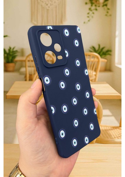 Xiaomi Redmi Note 12 PRO5G-NAZAR Boncuk Desenli Silikon Darbe Emici Klasik Korumalı Rubber Kılıf fırsatları