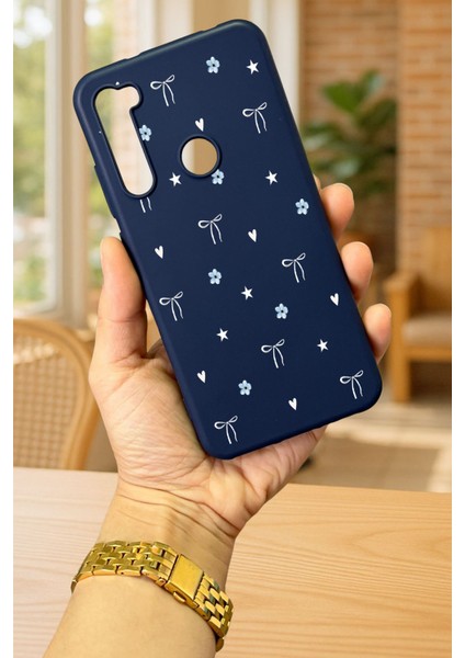 Xiaomi Redmi Note 8 Mini Fiyonk Desenli Silikon Darbe Emici Klasik Korumalı Rubber Kılıf