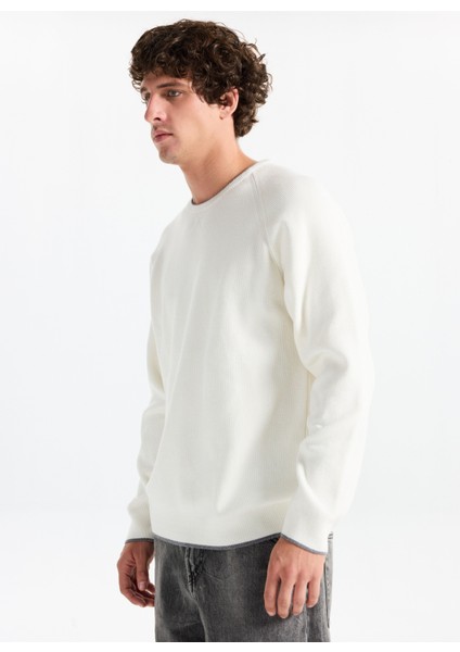 Gmg Fırenze Bisiklet Yaka Slim Fit Ekru Erkek Kazak GU25MFW04029 modelleri