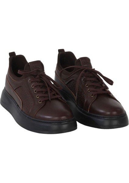 Kahverengi Deri/streç Erkek Spor Ayakkabı 43MA2557932 43MA2557932 fiyatları