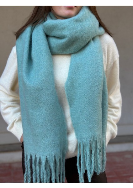 Klein Soft Touch Püskül Detaylı Yün Dokulu Premium Kışlık Şal Saçaklı Atkı fiyatları