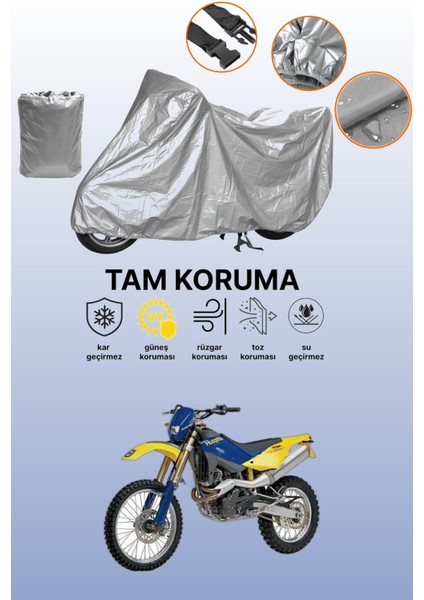 Gri Husqvarna Te 610 Uyumlu Motosiklet Brandası, Koruyucu Örtü, Motor Branda
