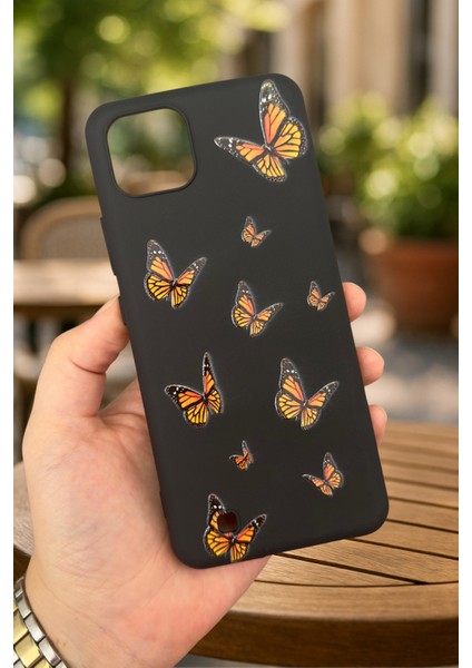 Realme C11 - Kelebek Desenli Silikon Darbe Emici Klasik Korumalı Rubber Kılıf