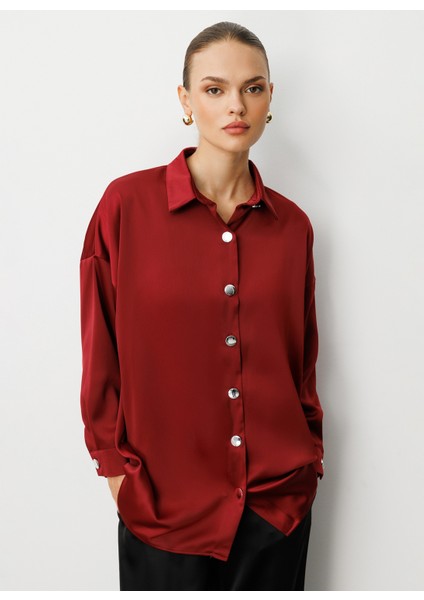 Klasik Yaka Düz Bordo Kadın Tunik M1MZ1030210161 fiyatları