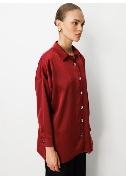 Klasik Yaka Düz Bordo Kadın Tunik M1MZ1030210161 modelleri