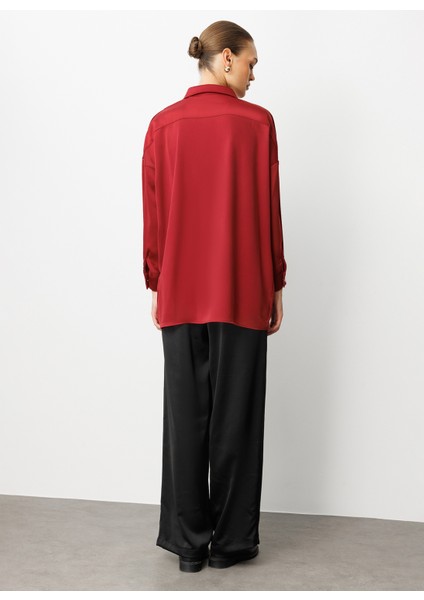 Klasik Yaka Düz Bordo Kadın Tunik M1MZ1030210161 fırsatları