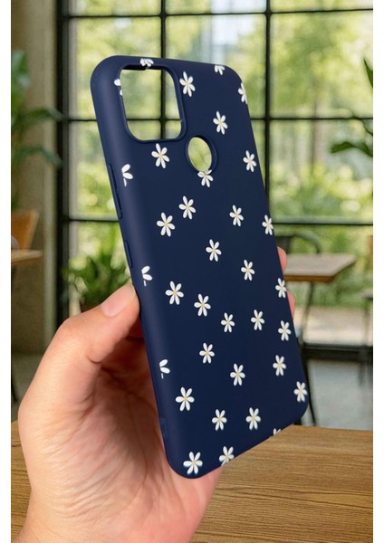 Realme C25S Uyumlu Mini Papatya Desenli Silikon Darbe Emici Klasik Korumalı Rubber Kılıf modelleri