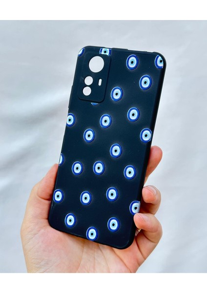Redmi Note 12S Uyumlu Nazar Boncuk Desenli Silikon Darbe Emici Klasik Korumalı Rubber Kılıf modelleri