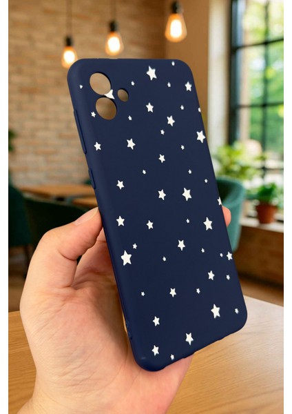 Samsung Galaxy A04 - Minimal Yıldız Desenli Silikon Darbe Emici Klasik Korumalı Rubber Kılıf modelleri