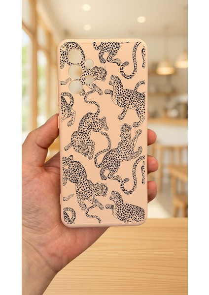 Samsung Galaxy A32 -Pudra Leopar Silikon Darbe Emici Klasik Korumalı Rubber Kılıf fiyatları