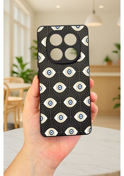 Xiaomi Redmi Note 14 Pro 4g- Evıl Eye Desenli Silikon Darbe Emici Klasik Korumalı Rubber Kılıf fiyatları