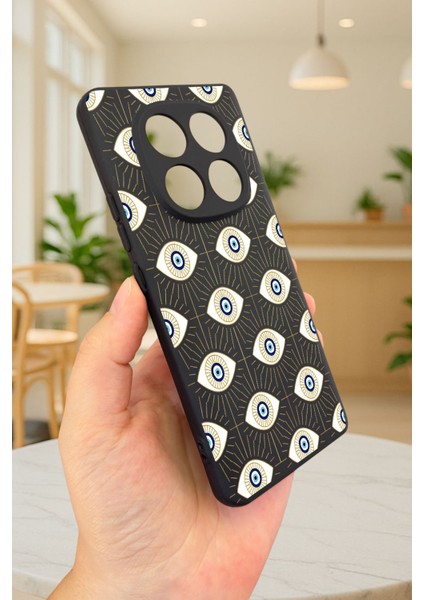 Xiaomi Redmi Note 14 Pro 4g- Evıl Eye Desenli Silikon Darbe Emici Klasik Korumalı Rubber Kılıf modelleri