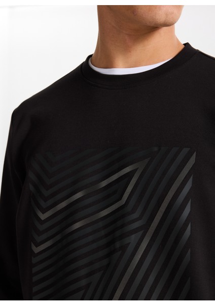 Gmg Fırenze Bisiklet Yaka Siyah Erkek Sweatshırt GU25MFW08031 fırsatları