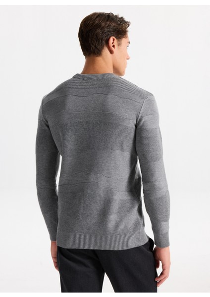 Gmg Fırenze Bisiklet Yaka Regular Fit Gri Erkek Kazak GU25MFW04021 indirimleri