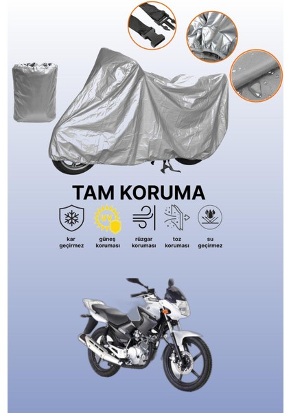 Gri Yamaha Ybr 125 Esd Uyumlu Motosiklet Brandası, Koruyucu Örtü, Motor Branda