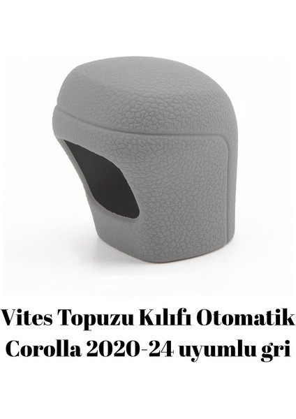 Toyota Corolla 2020-2024 Uyumlu Otomatik Silikon Vites Topuzu Kılıfı Gri