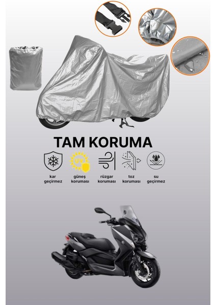 Gri Yamaha X-Max 400 Abs Uyumlu Motosiklet Brandası, Koruyucu Örtü, Motor Branda