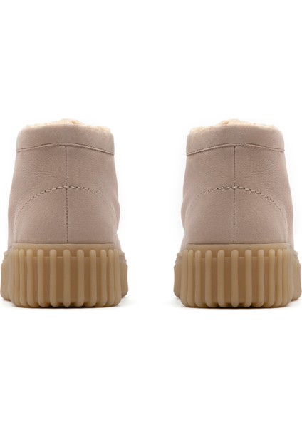 Deri Bej Kadın Bot Torhill Moss