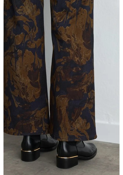 Anka Koleksiyonu Kanvas Boru Paça Pantolon - Lacivert indirimleri