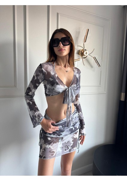 4 Lü Bikini Takımı - Pareo Etek / Pareo Üst / Alt Bikini ve Üst Bikini modelleri