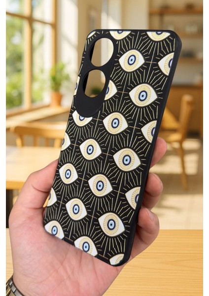 Oppo A60 Uyumlu Evıl Eye Desenli Silikon Darbe Emici Klasik Korumalı Rubber Kılıf fırsatları