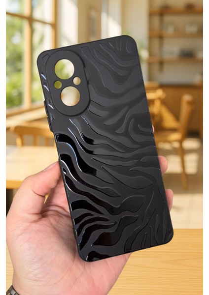 Realme 12 Lite Uyumlu Zebra Desenli Silikon Darbe Emici Klasik Korumalı Rubber Kılıf