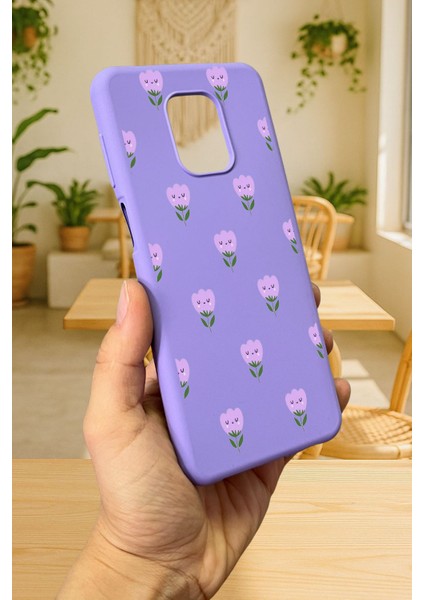 Redmi Note 9 Pro/9s Uyumlu Mini Lale Desenli Silikon Darbe Emici Klasik Korumalı Rubber Kılıf modelleri