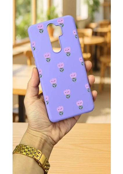 Xiaomi Redmi Note 8 Pro Mini Lale Desenli Silikon Darbe Emici Klasik Korumalı Rubber Kılıf